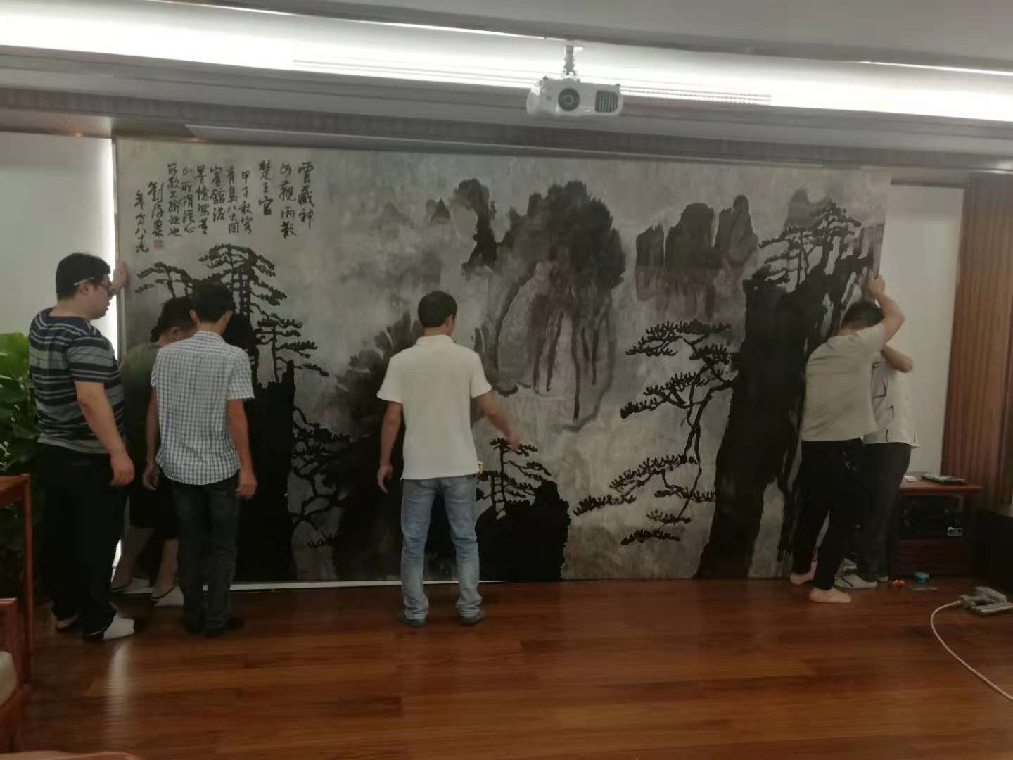 手工刺繡背景墻