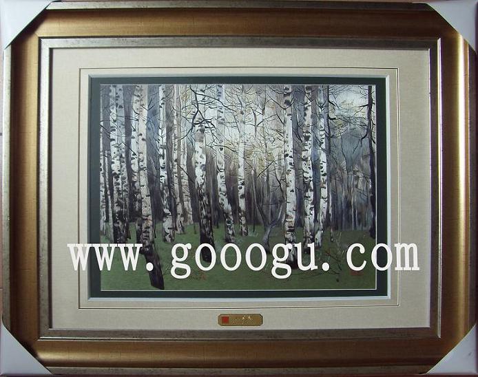 風(fēng)景蘇繡畫(huà)，蘇州刺繡精品，高檔工藝收藏品